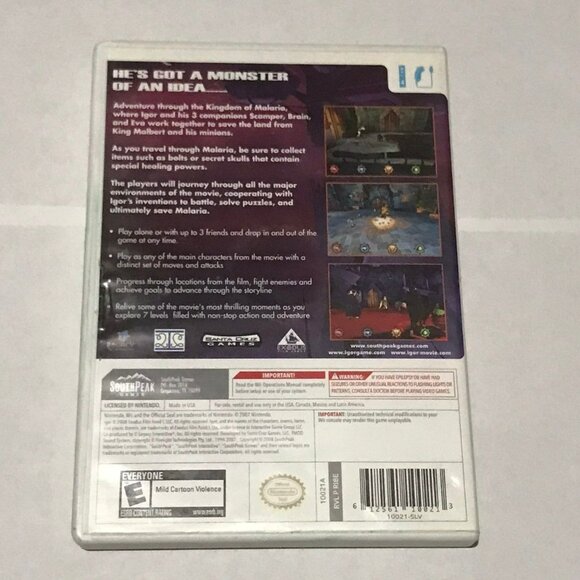 Nintendo Wii Igor The Game CIB - Picture 2 of 3
